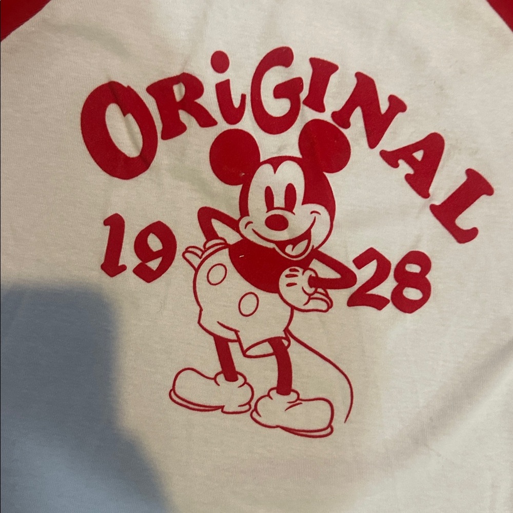 Disney Red and White Mickey Mouse Tee